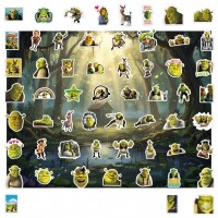 Стікери Шрек Shrek стікерпак наклейки набір наклейок 62 шт